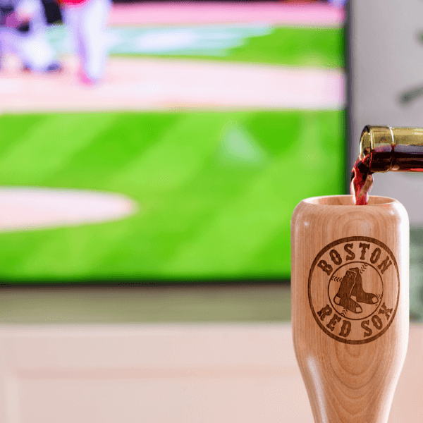 Collection of Boston Red Sox Wined Up® Baseball Bat Wine Mug in a gallery layout